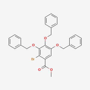 molecular formula C29H25BrO5 B8264629 2-Bromo-3,4,5-tris(benzyloxy)benzoic acid methyl ester 