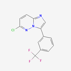 molecular formula C13H7ClF3N3 B8264690 6-Chloro-3-(3-(trifluoromethyl)phenyl)imidazo[1,2-b]pyridazine 