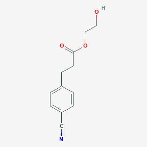 molecular formula C12H13NO3 B8264704 2-Hydroxyethyl 3-(4-cyanophenyl)propanoate 