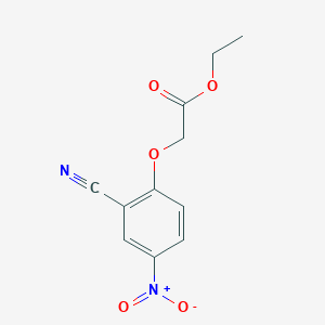 molecular formula C11H10N2O5 B8264807 Ethyl 2-(2-cyano-4-nitrophenoxy)acetate 