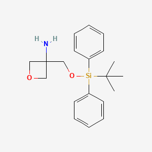 molecular formula C20H27NO2Si B8264825 3-(((Tert-butyldiphenylsilyl)oxy)methyl)oxetan-3-amine 