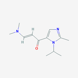 molecular formula C12H19N3O B8264853 (E)-3-(Dimethylamino)-1-(1-isopropyl-2-methyl-1H-imidazol-5-yl)prop-2-en-1-one 