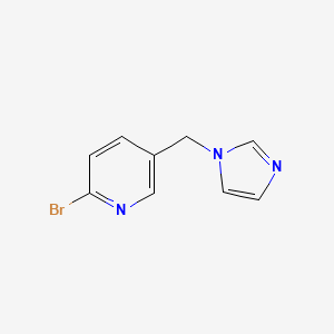 molecular formula C9H8BrN3 B8264893 5-((1H-imidazol-1-yl)methyl)-2-bromopyridine 