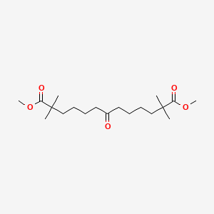 molecular formula C19H34O5 B8264935 Dimethyl 2,2,12,12-tetramethyl-7-oxotridecanedioate 