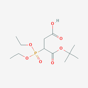 molecular formula C12H23O7P B8264947 4-(Tert-butoxy)-3-(diethoxyphosphoryl)-4-oxobutanoic acid 