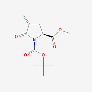 molecular formula C12H17NO5 B8264972 (S)-1-叔丁基 2-甲基 4-亚甲基-5-氧代吡咯烷-1,2-二羧酸酯 