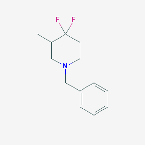 molecular formula C13H17F2N B8265037 1-Benzyl-4,4-difluoro-3-methylpiperidine 