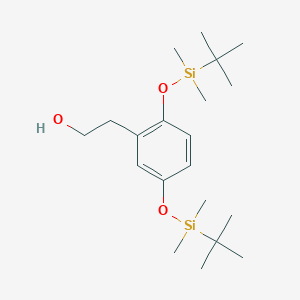 molecular formula C20H38O3Si2 B8265045 2-(2,5-Bis((tert-butyldimethylsilyl)oxy)phenyl)ethan-1-OL 