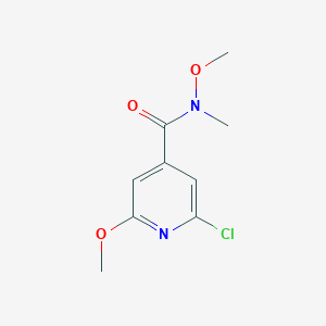 molecular formula C9H11ClN2O3 B8265048 2-Chloro-6,N-dimethoxy-N-methyl-isonicotinamide 