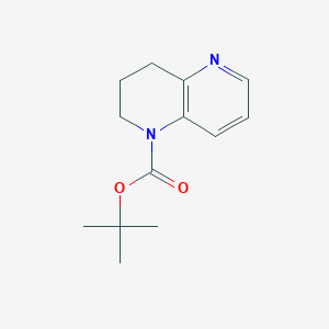 molecular formula C13H18N2O2 B8265094 tert-Butyl 3,4-dihydro-1,5-naphthyridine-1(2H)-carboxylate 