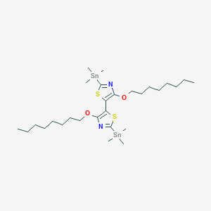 molecular formula C28H52N2O2S2Sn2 B8265171 4,4'-双(辛氧基)-2,2'-双(三甲基锡基)-5,5'-联噻唑 