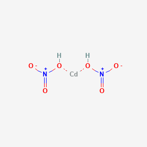 molecular formula Cd(NO3)2<br>CdN2O6 B082652 Cadmium;nitric acid CAS No. 10325-94-7