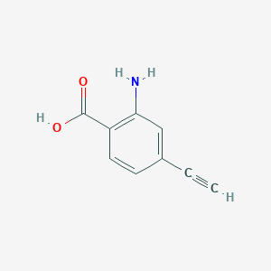 molecular formula C9H7NO2 B8265207 2-Amino-4-ethynylbenzoic acid 