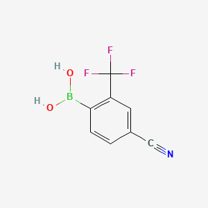 molecular formula C8H5BF3NO2 B8265228 [4-Cyano-2-(trifluoromethyl)phenyl]boronic acid 