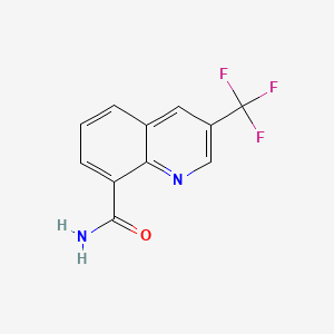 molecular formula C11H7F3N2O B8265248 3-(Trifluoromethyl)quinoline-8-carboxamide 