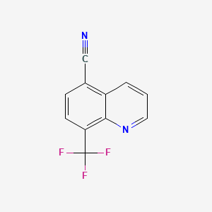 molecular formula C11H5F3N2 B8265264 8-(Trifluoromethyl)quinoline-5-carbonitrile 