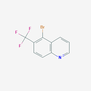 molecular formula C10H5BrF3N B8265281 5-Bromo-6-(trifluoromethyl)quinoline 