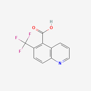 molecular formula C11H6F3NO2 B8265305 6-(Trifluoromethyl)quinoline-5-carboxylic acid 