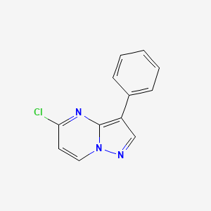 molecular formula C12H8ClN3 B8265316 5-Chloro-3-phenylpyrazolo[1,5-a]pyrimidine 