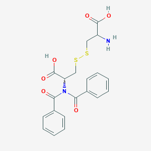 molecular formula C20H20N2O6S2 B8265329 2-Amino-3-(((R)-2-(N-benzoylbenzamido)-2-carboxyethyl)disulfanyl)propanoic acid 