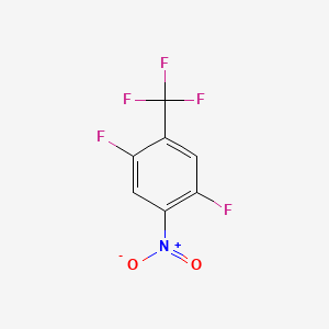 molecular formula C7H2F5NO2 B8265337 1,4-Difluoro-2-nitro-5-(trifluoromethyl)benzene 