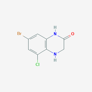 molecular formula C8H6BrClN2O B8265338 7-bromo-5-chloro-3,4-dihydro-1H-quinoxalin-2-one 