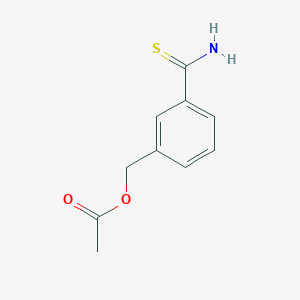 molecular formula C10H11NO2S B8265347 3-(Acetoxymethyl)thiobenzamide 