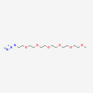 molecular formula C13H28N3O6+ B8265349 Imino-[2-[2-[2-[2-[2-(2-methoxyethoxy)ethoxy]ethoxy]ethoxy]ethoxy]ethylimino]azanium 