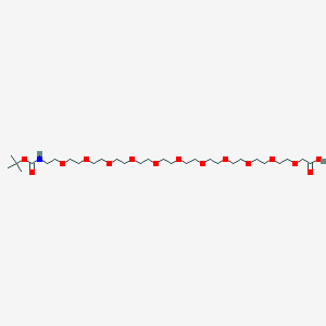 molecular formula C29H57NO15 B8265355 BocNH-PEG11-CH2COOH 