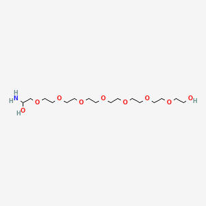 molecular formula C16H35NO9 B8265362 1-Amino-3,6,9,12,15,18,21-heptaoxatricosane-1,23-diol 