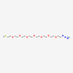 molecular formula C16H34N3O7S+ B8265364 Imino-[2-[2-[2-[2-[2-[2-[2-(2-sulfanylethoxy)ethoxy]ethoxy]ethoxy]ethoxy]ethoxy]ethoxy]ethylimino]azanium 