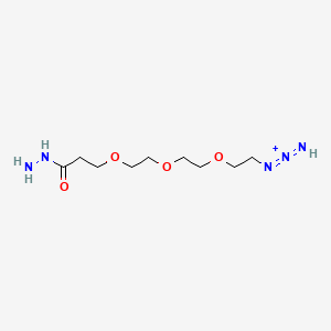 molecular formula C9H20N5O4+ B8265370 N3-PEG3-Hydrazide 