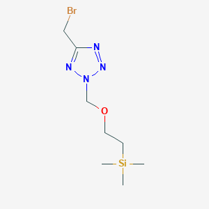 molecular formula C8H17BrN4OSi B8265372 5-(Bromomethyl)-2-((2-(trimethylsilyl)ethoxy)methyl)-2H-tetrazole 