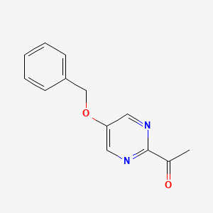 molecular formula C13H12N2O2 B8265380 1-(5-(Benzyloxy)pyrimidin-2-YL)ethanone 