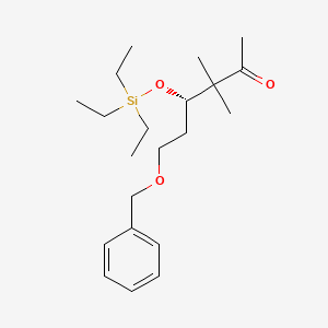 molecular formula C21H36O3Si B8265411 (4S)-6-(Benzyloxy)-3,3-dimethyl-4-[(triethylsilyl)oxy]hexan-2-one 