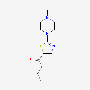 molecular formula C11H17N3O2S B8265455 Ethyl 2-(4-methylpiperazin-1-YL)thiazole-5-carboxylate 