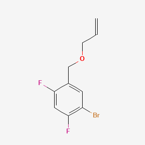 molecular formula C10H9BrF2O B8265471 1-Bromo-2,4-difluoro-5-[(prop-2-EN-1-yloxy)methyl]benzene 
