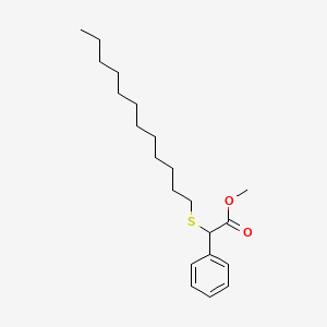 molecular formula C21H34O2S B8265479 Methyl 2-dodecylsulfanyl-2-phenylacetate 