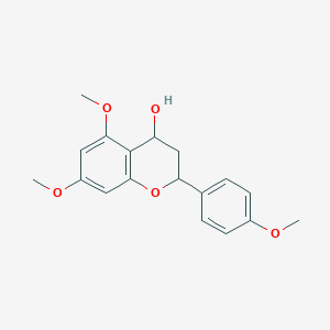 molecular formula C18H20O5 B082656 4-Hydroxy-5,7,4'-trimethoxyflavan CAS No. 10493-01-3