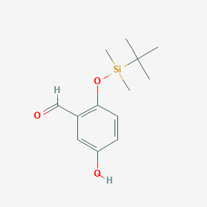 molecular formula C13H20O3Si B8265655 2-((Tert-butyldimethylsilyl)oxy)-5-hydroxybenzaldehyde 