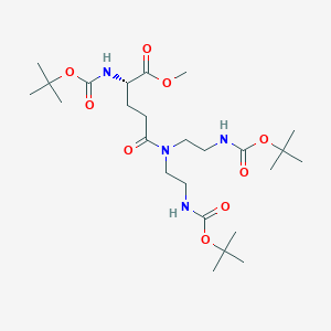 methyl (2S)-4-[bis(2-{[(tert-butoxy)carbonyl]amino}ethyl)carbamoyl]-2-{[(tert-butoxy)carbonyl]amino}butanoate