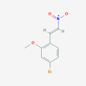 molecular formula C9H8BrNO3 B8265722 4-Bromo-2-methoxy-1-(2-nitroethenyl)benzene 