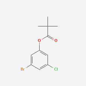 molecular formula C11H12BrClO2 B8265727 3-Bromo-5-chlorophenyl pivalate 
