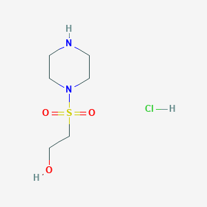 molecular formula C6H15ClN2O3S B8265768 2-(1-Piperazinylsulfonyl)ethanol Hydrochloride 