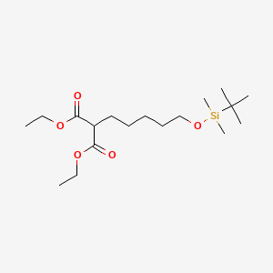 molecular formula C18H36O5Si B8265809 Diethyl 2-(5-((tert-butyldimethylsilyl)oxy)pentyl)malonate 