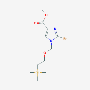 molecular formula C11H19BrN2O3Si B8265831 Methyl-2-bromo-1-((2-(trimethylsilyl)ethoxy)methyl)-1H-imidazole-4-carboxylate 