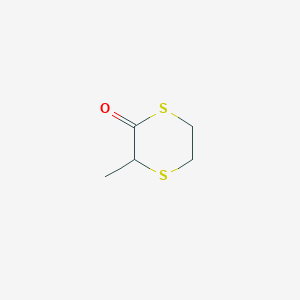 molecular formula C5H8OS2 B8265833 3-Methyl-1,4-dithian-2-one 