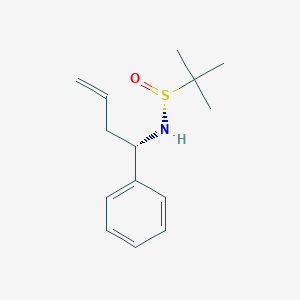 molecular formula C14H21NOS B8265869 (R)-2-Methyl-N-[(1S)-1-phenylbut-3-EN-1-YL]propane-2-sulfinamide 