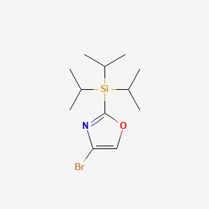molecular formula C12H22BrNOSi B8265902 4-Bromo-2-(triisopropylsilyl)oxazole 