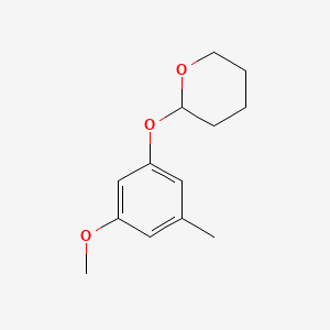molecular formula C13H18O3 B8265936 2-(3-Methoxy-5-methylphenoxy)tetrahydropyran 